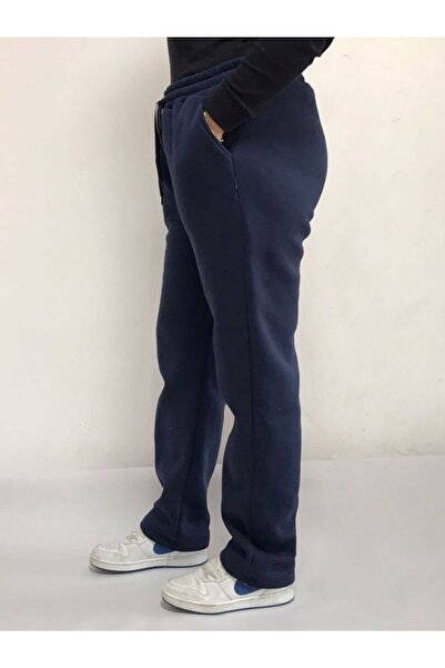 JustBS Mornarsko plave ženske široke trenirke sa ravnim nogavicama kroj