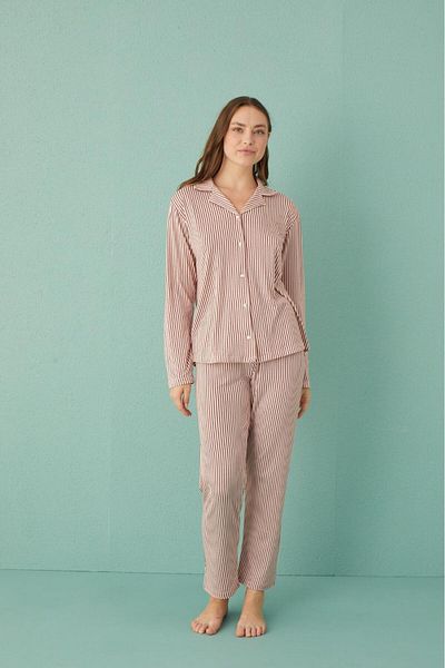 Pemilo Muddum Women &Apos; S Sleepwear 50701-287 with Buttons on the Front