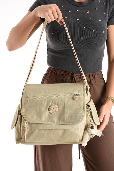 571 Collections Çanta Crossbody Ultra-Light Multi-Pocket Shoulder Bag Cream (Model: 571-6N)