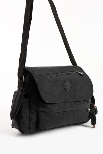 571 Collections Çanta Τσάντα ώμου Cross Strap Ultra Light με πολλές τσέπες Μαύρη (Μοντέλο: 571-6N)