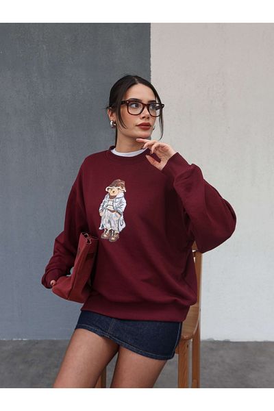 ESRAHELVACI Sweat ursuleț cu gât crew