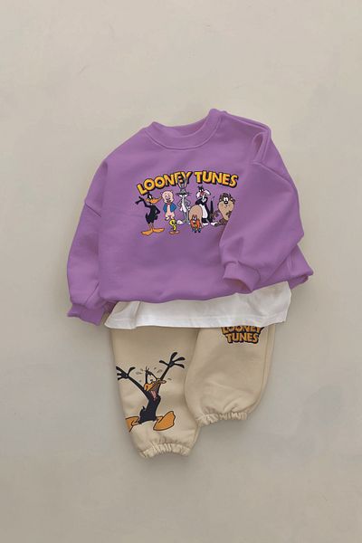 ADABEBEK New Season Cartoon Characters Taz Printed 2-Piece Baby Set 232300