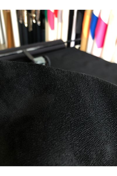 KumaşEvi Premium τσάντα παπουτσιών από συνθετικό δέρμα μαύρο - για δέρμα αγελάδας, πορτοφόλια και προϊόντα χόμπι