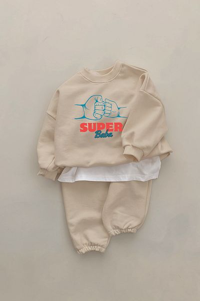ADABEBEK New Season Super Dad Printed 2-Piece Baby Set 22655