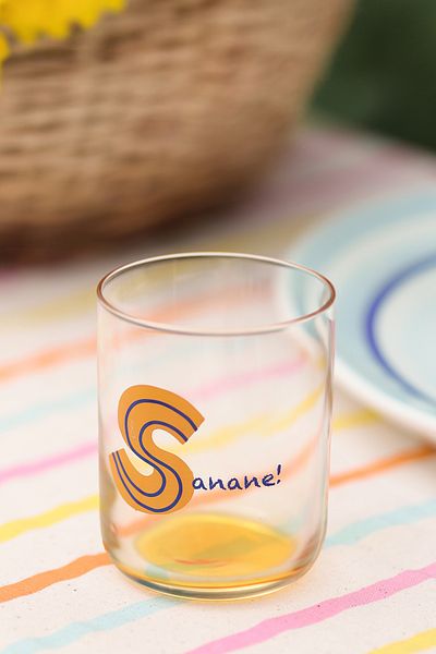 Rakle Mood S Lettered Glass Mustard 350 Cc