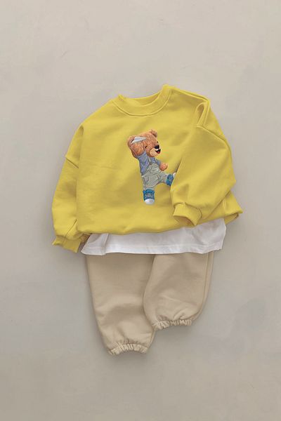 ADABEBEK New Season Kite Bear Printed 2-Piece Baby Set 11038