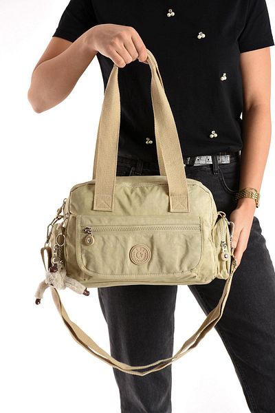 571 Collections Çanta Ultra Light Waterproof Multi-Pocket Shoulder Bag Cream (Model: 571-5m)
