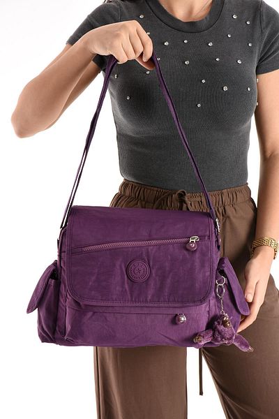 571 Collections Çanta Crossbody Ultra-Light Multi-Pocket Shoulder Bag Purple (Model: 571-6N)