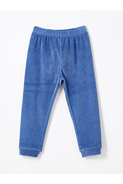 LC Waikiki LCW baby Bej Bisiklet Yaka Kadife Erkek Bebek Pijama Takımı