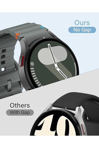 UnDePlus Case for Samsung Galaxy Watch 4 5 6 7 Fe 40 40 44 Classic 42 43 46 47 mm Band Decorative Braid Striped Sports S