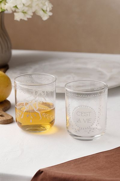 Rakle C'est La Vie 4-Piece Water Glass Set 350 cc