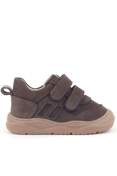 Rakerplus Schaggy Genuine Leather Dark Brown Velcro Baby Sneakers