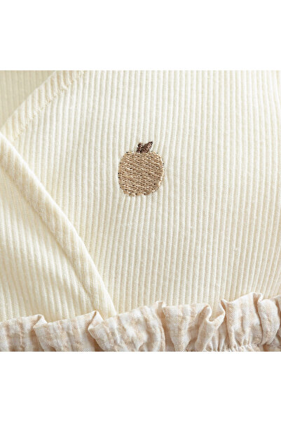 Chakra Picnic Ekoseli Elbise Ekru/bej