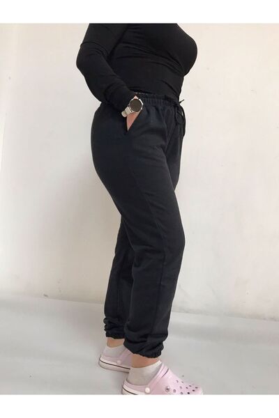 JustBS Μαύρο λαστιχένιο παντελόνι εποχικής εφίδρωσης