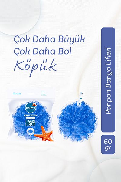 Balmy Blue XL Bath Loofah