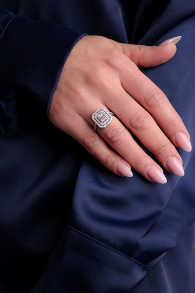 Kiriş Gümüş 925 Ayar Gümüş Baget Kadın Yüzük