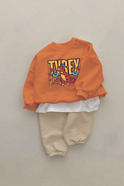 ADABEBEK New Season T-Rex Character Printed 2-Piece Baby Set 23389