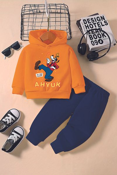 ADABEBEK New Season Dancer Gufi Printed Hoodie 2-Piece Baby Set 232342