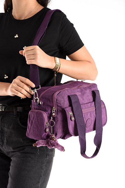 571 Collections Çanta Ultra Light Waterproof Multi-Pocket Shoulder Bag Purple (Model: 571-5m)