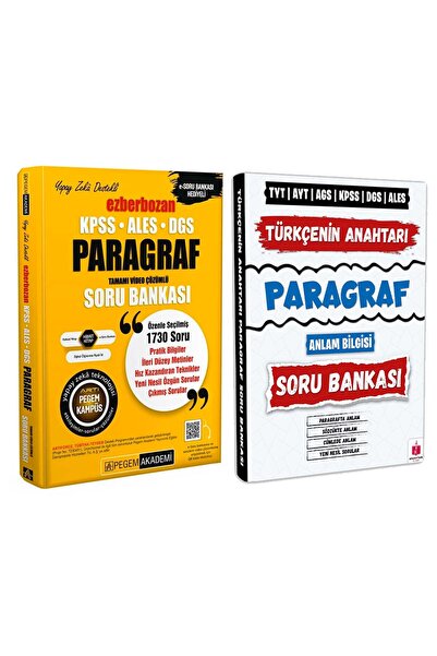 Anahtar Kitap 2026 Türkçenin Anahtarı Paragraf Ve Pegem Ezberbozan Paragraf S...