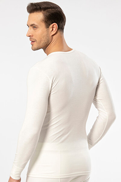 Cacharel 1603 Men's Thermal Long Sleeve Crew Neck T-Shirt