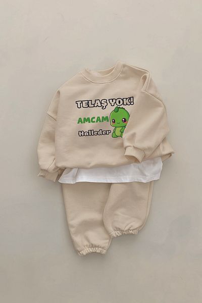 ADABEBEK New Season Uncle Handle It Unicorn Printed 2-Piece Baby Set 20512