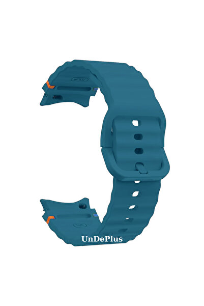 UnDePlus Samsung Galaxy Watch 4 5 6 7 FE 40 40 44 Classic 42 43 46 47 mm Kordon Dekoratif Örgü Çizgili Spor S