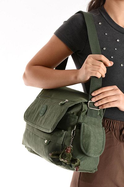 571 Collections Çanta Crossbody Ultra-Light Multi-Pocket Shoulder Bag Green (Model: 571-6N)