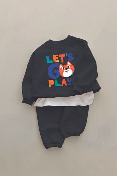 ADABEBEK New Season Let's Go Fox Printed 2-Piece Baby Set 23322