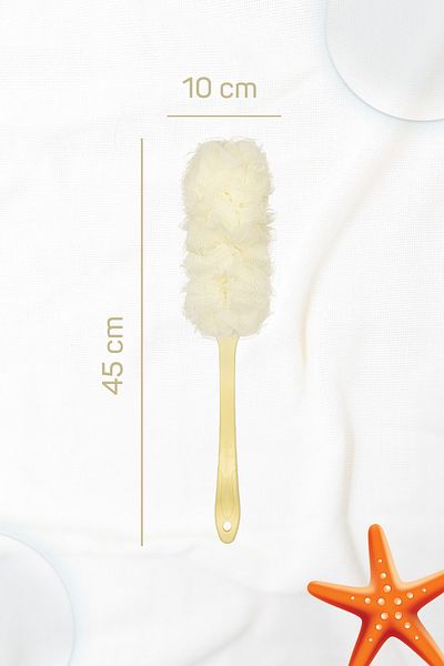 Balmy Bath Loofah Yellow with Handle