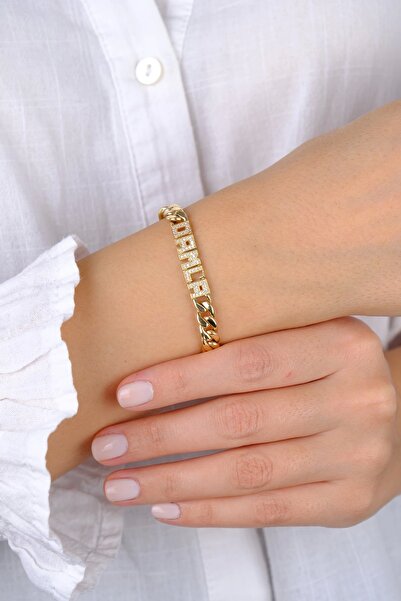 Güzide Kuyumcu 14 Ayar Altın İsimli Bileklik