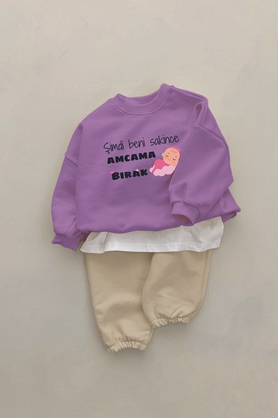 ADABEBEK New Season Let My Uncle Get Printed 2-Piece Baby Girl Set 232336