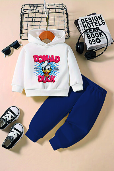 ADABEBEK بدلة أطفال بغطاء للرأس مطبوع عليها بطة لطيفة للموسم الجديد مكونة من ...