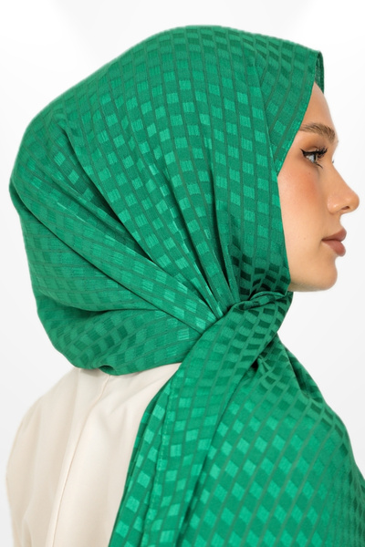 hijabchi Βραδινό φόρεμα Benetton Jacquard Imported Crepe - Τετράγωνο Λεπτομερές Σάλι Ειδικής Περίστασης - Νέες Συλλογές - Νέα Δημιουργία