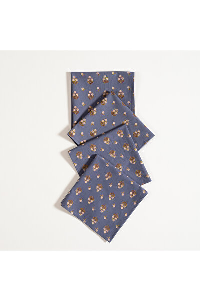 Zsa Zsa Zsu Gaya Baskılı 4'lü Pamuk %100 Pamuk Peçete 43x43 Cm Lacivert