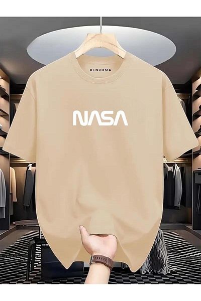 BENROMA 1 προϊόν είναι δώρο για αγορές 6 και άνω Nasa Printed Oversize T-shirt