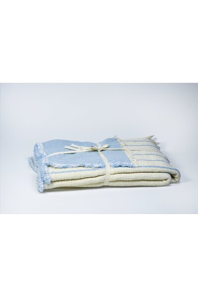 KARAKRAL Elyaf Dolgulu Müslin Yatak Örtüsü Çift Kişilik