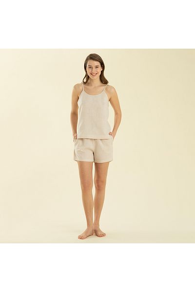 Chakra Esquina Shorts Set Beige