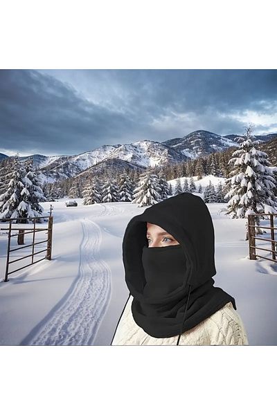 GlassySKY Маска за лице с дантела, ветроустойчива поларена шапка, зимна ски, сняг, на открито
