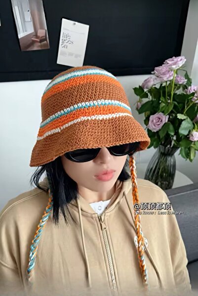 Giraffe El Örgüsü Yün Bere Pilot Şapka Retro Gotik