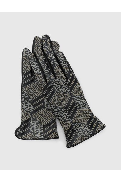 İLVİ Лілль Шкіряні чорні жіночі рукавички