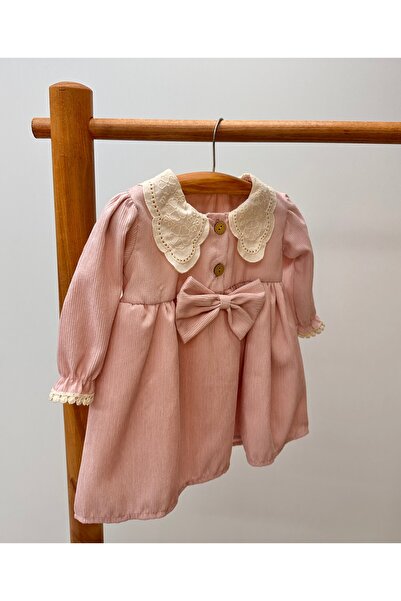 Butik Kız Bebek Kadife Dokulu Elbise