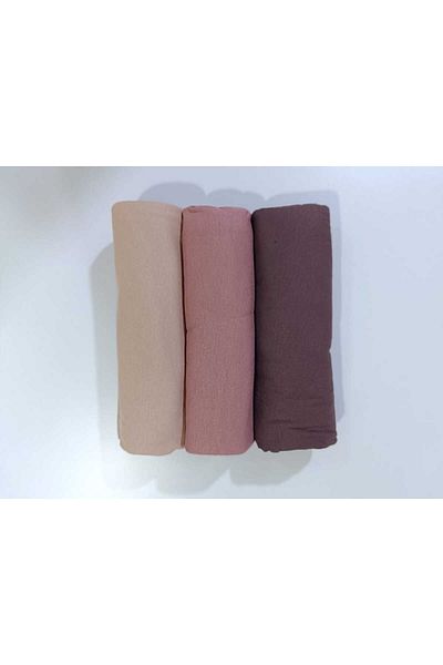 Sonbaharmoda Hijab Peyne Shawl Σετ 3 Βαμβακερών και Ποιοτικού Υφασμάτων