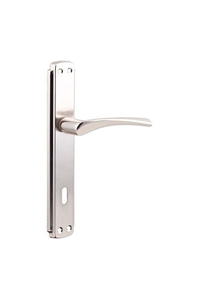 ENOM Bravo Nickel Satin Door Handle Room Interior Door and Screws Included