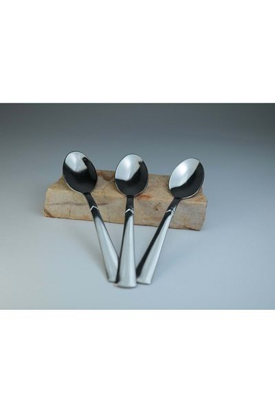 Doğuş Mutfak Tea Spoon Stainless Steel Smoke Spoon Yellow Box 12 Pack