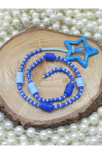 HAPPY HANDMADE 30-35 cm Buckle Sheet Beaded / Hair Earring / Hair Accessory / Gift - Buckle