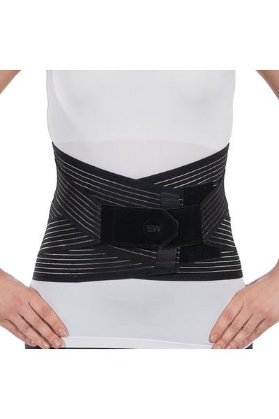 Wingmed 26cm Black Lumbosacral Corset - W432 S-M-L-Xl-2Xl-3Xl-4Xl-5Xl-6Xl