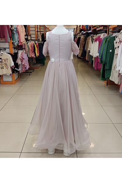 Yonca Çocuk ONBUCO Kids 1568 Παιδικό βραδινό φόρεμα με τριαντάφυλλα στη μέση