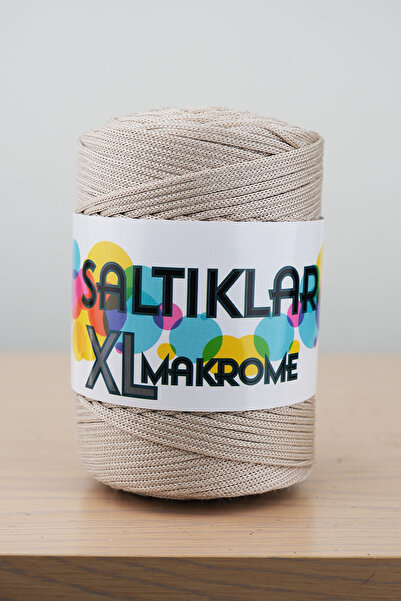 SALTIKLAR Xl Macrame 200gram 4mm - خيط مكرامية بوليستر ممتاز 4mm Beige-260