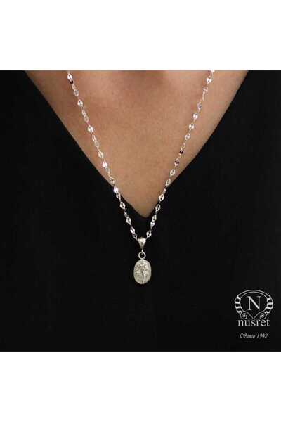 Nusret Takı 925 Ayar Gümüş Melek Madalyon Kolye